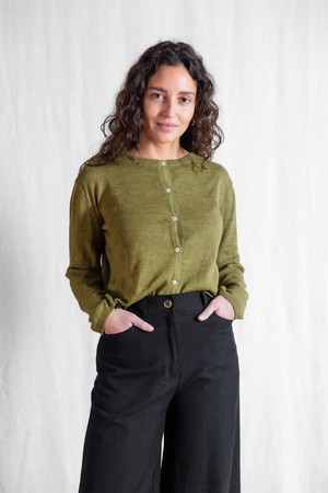 Baby-Alpaka Strickcardigan Navan Dijon from Jyoti - Fair Works