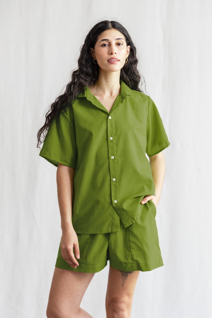 Organic Cotton Shirt Neha Basil from Jyoti - Fair Works