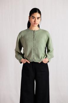 Baby-Alpaka Strickcardigan Sullana Mint via Jyoti - Fair Works
