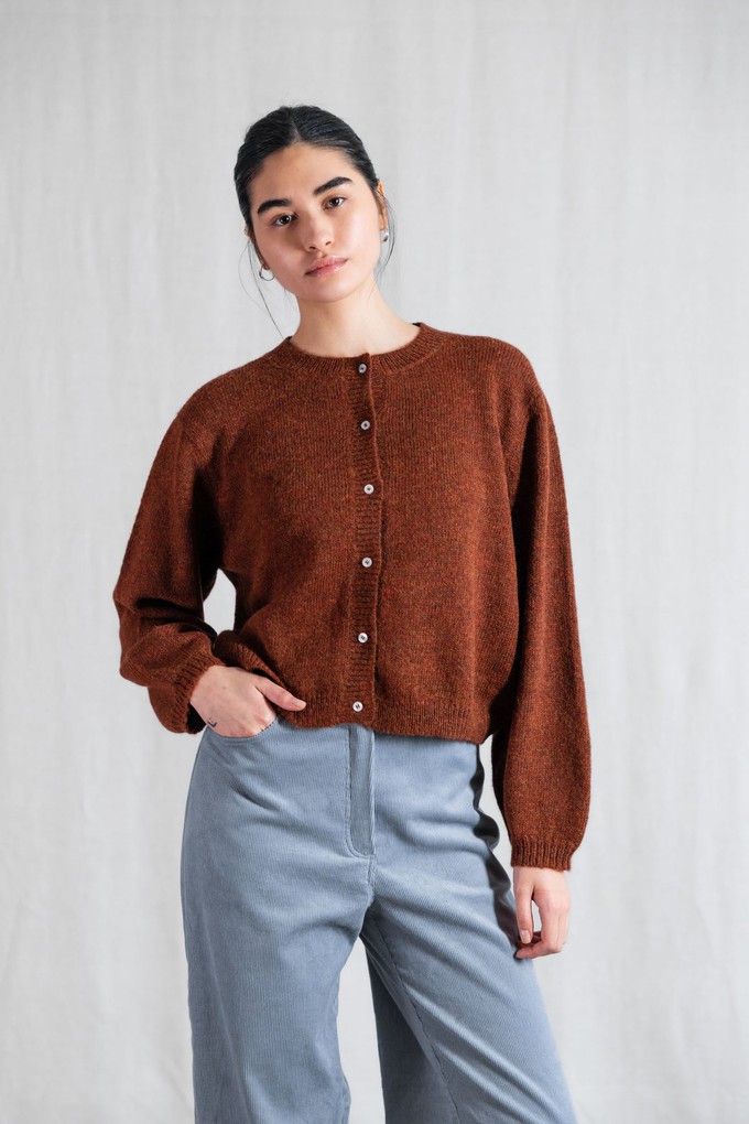 Baby-Alpaka Strickcardigan Sullana Kastanie from Jyoti - Fair Works