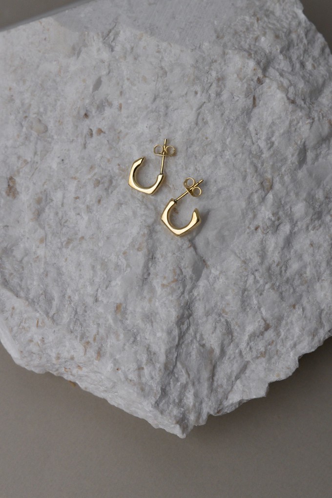 Maani brass stud earrings from Jyoti - Fair Works