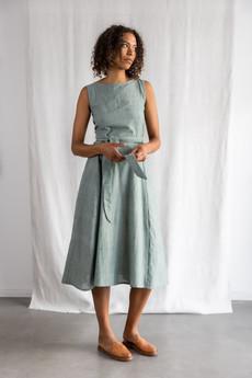 Organic Cotton Dress Karishma Eukalyptus via Jyoti - Fair Works