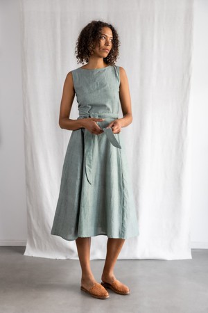 Organic Cotton Dress Karishma Eukalyptus from Jyoti - Fair Works