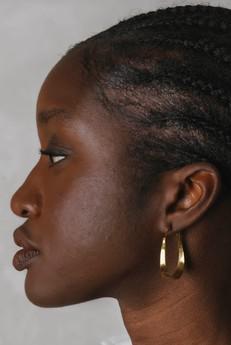 Hoop earrings Chooty brass via Jyoti - Fair Works