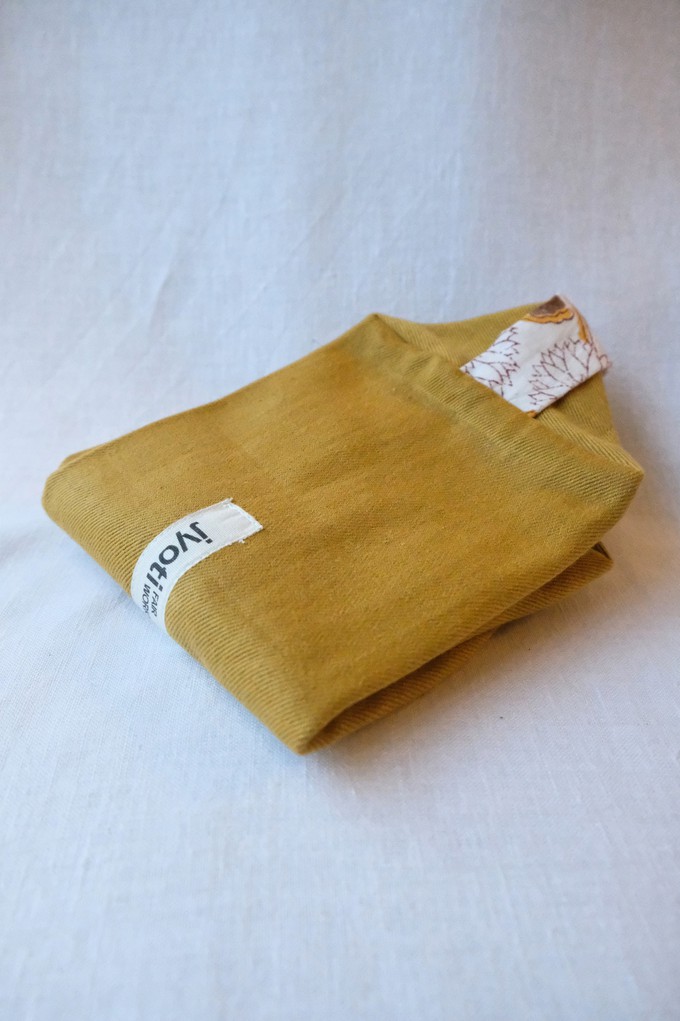 Cotton toiletry bag Phavvaara mustard yellow from Jyoti - Fair Works