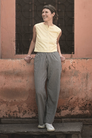 Organic Cotton Pants Jayan Checked from Jyoti - Fair Works