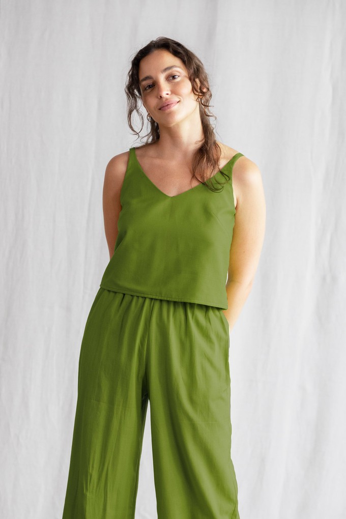 Organic cotton crop top Iya Basil from Jyoti - Fair Works