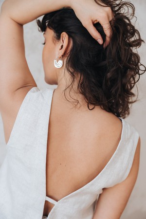 Hemp Top Kiran Greige from Jyoti - Fair Works