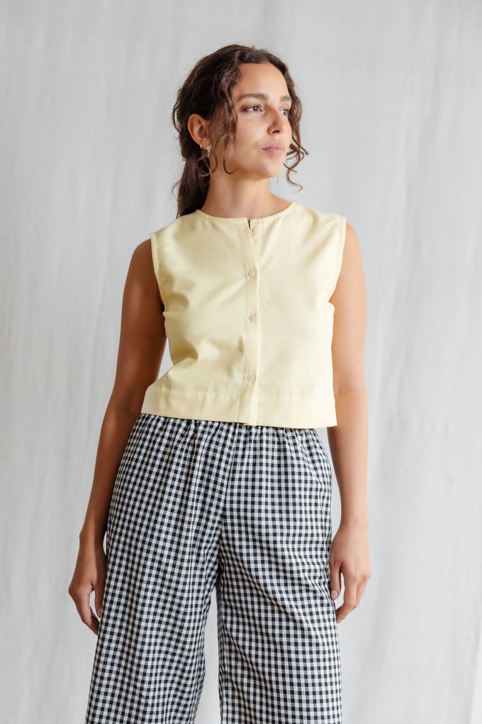 Bio-Baumwoll Top Diyan Zitronengelb from Jyoti - Fair Works