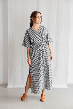 Bio-Baumwoll Kleid Vasi Kariert from Jyoti - Fair Works