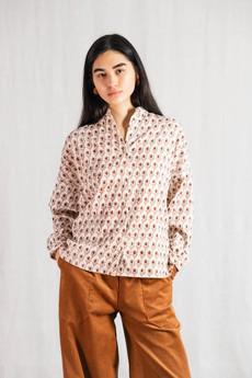 Organic cotton blouse Hawali block print via Jyoti - Fair Works