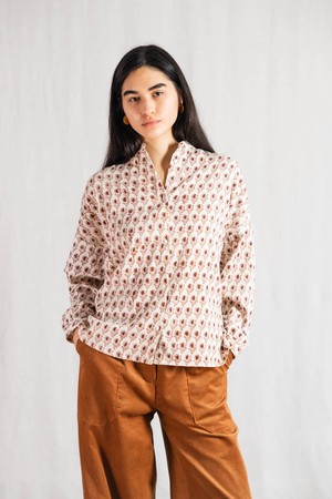 Organic cotton blouse Hawali block print from Jyoti - Fair Works