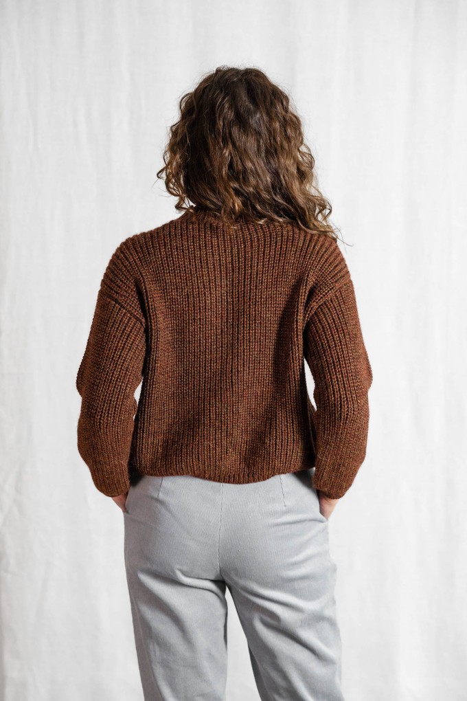 Baby-Alpaka Turtleneck Strickpullover Tacna Schokolade from Jyoti - Fair Works