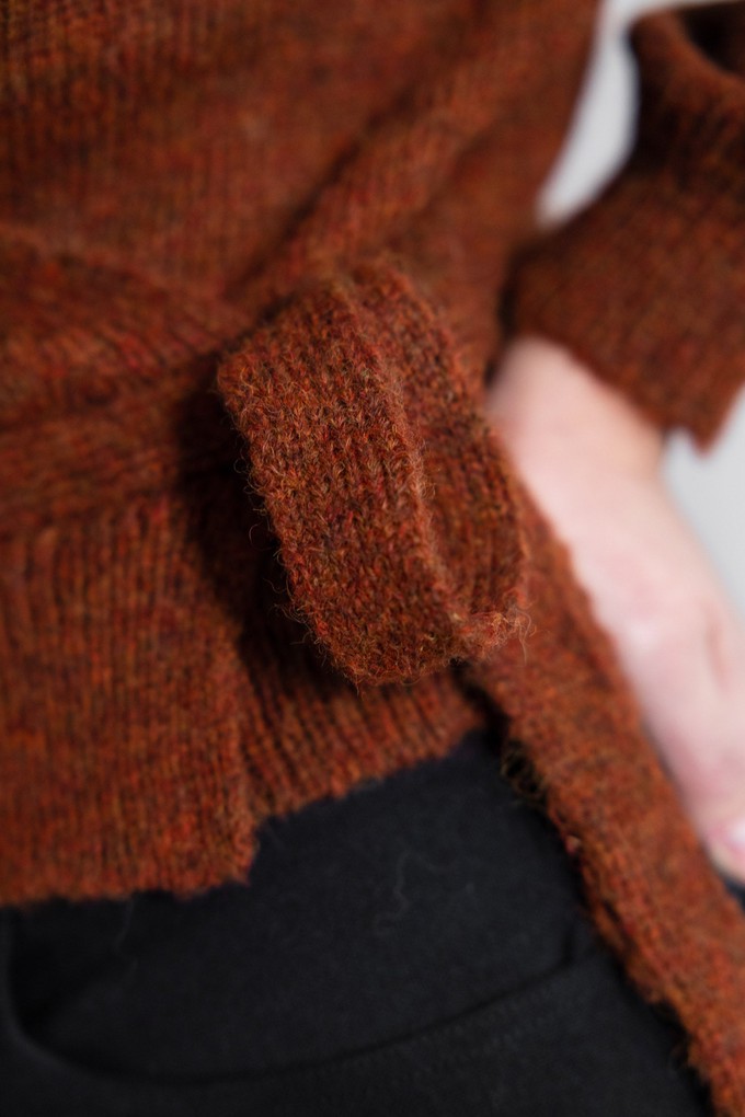 Baby-Alpaka Wickelcardigan Abancay Kastanie from Jyoti - Fair Works