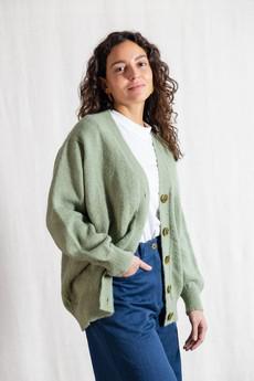 Baby-Alpaka Strickcardigan Iquitos Mint via Jyoti - Fair Works