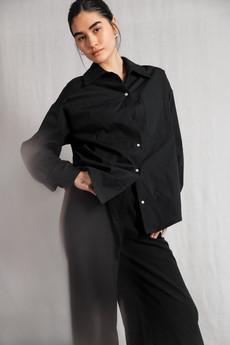 Organic cotton shirt Aasha Black via Jyoti - Fair Works