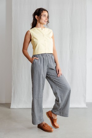 Organic Cotton Pants Jayan Checked from Jyoti - Fair Works