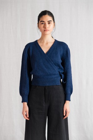 Baby-Alpaka Wickelcardigan Abancay Blau from Jyoti - Fair Works