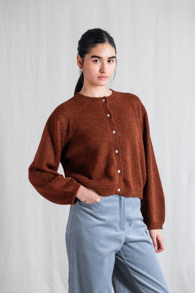 Baby-Alpaka Strickcardigan Sullana Kastanie from Jyoti - Fair Works