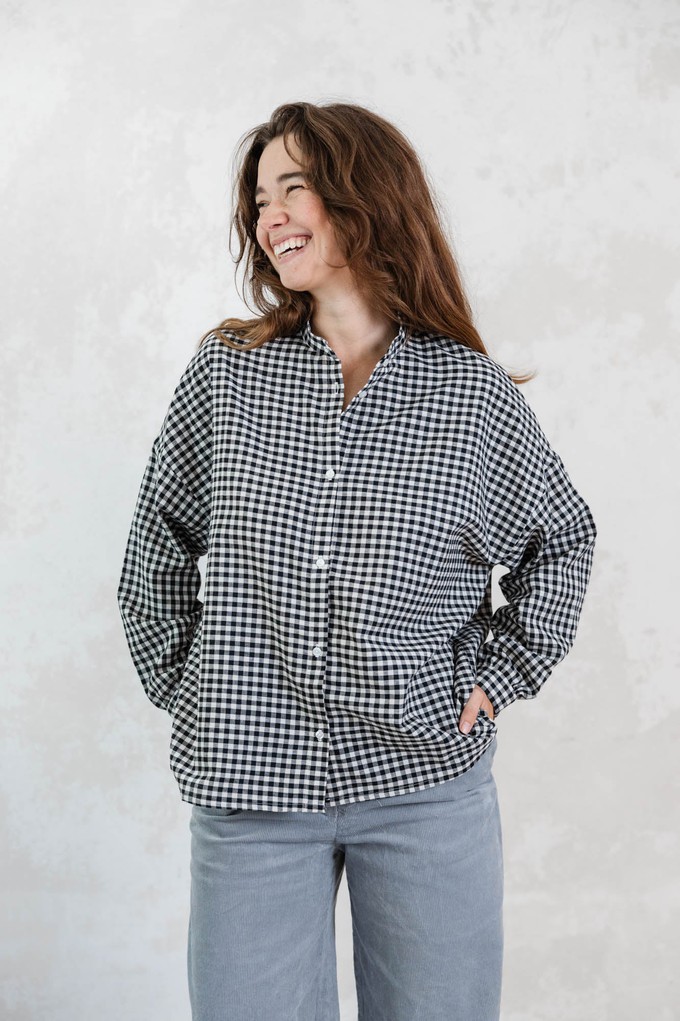 Bio-Baumwoll Bluse Hawali Kariert from Jyoti - Fair Works
