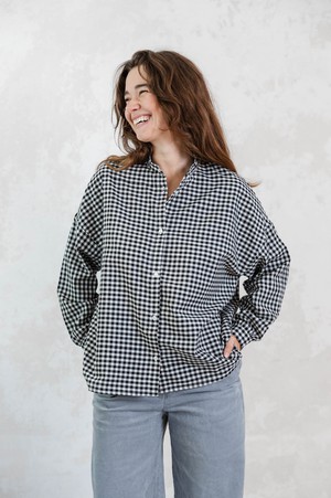 Bio-Baumwoll Bluse Hawali Kariert from Jyoti - Fair Works