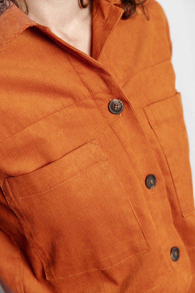 Organic cotton corduroy shacket Mayur Bernstein from Jyoti - Fair Works