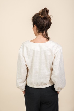 Peace-Silk blouse Sahay cream white from Jyoti - Fair Works