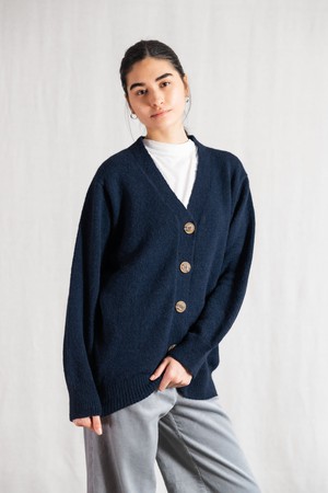 Baby-Alpaka Strickcardigan Iquitos Blau from Jyoti - Fair Works