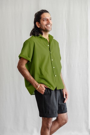Organic Cotton Shirt Neha Basil from Jyoti - Fair Works