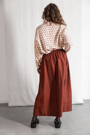Organic cotton maxi skirt Jharna Rum-Raisin from Jyoti - Fair Works