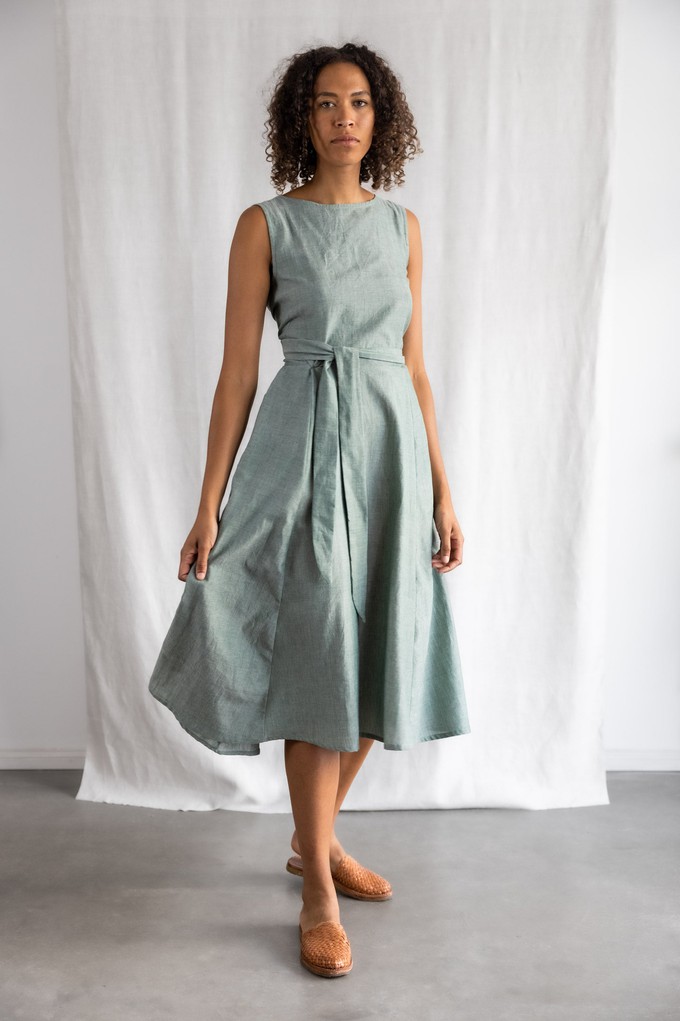 Organic Cotton Dress Karishma Eukalyptus from Jyoti - Fair Works