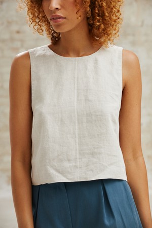 Hemp Top Kiran Greige from Jyoti - Fair Works
