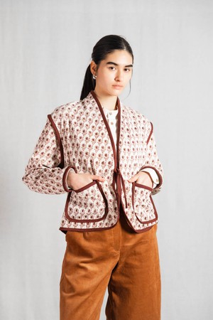 Organic cotton reversible jacket Dhaarti block print from Jyoti - Fair Works