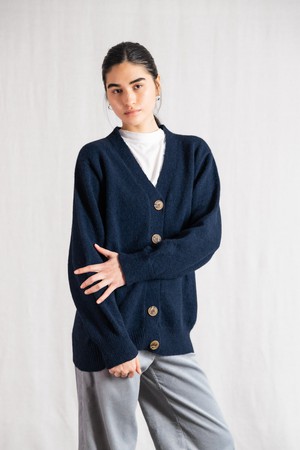 Baby-Alpaka Strickcardigan Iquitos Blau from Jyoti - Fair Works