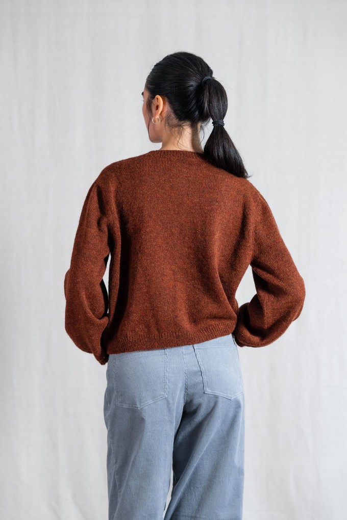Baby-Alpaka Strickcardigan Sullana Kastanie from Jyoti - Fair Works
