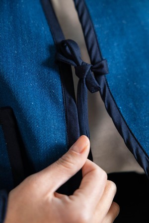 Organic cotton reversible jacket Dhaarti Denim from Jyoti - Fair Works