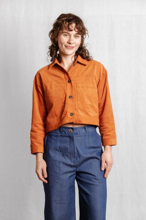 Organic cotton corduroy shacket Mayur Bernstein from Jyoti - Fair Works