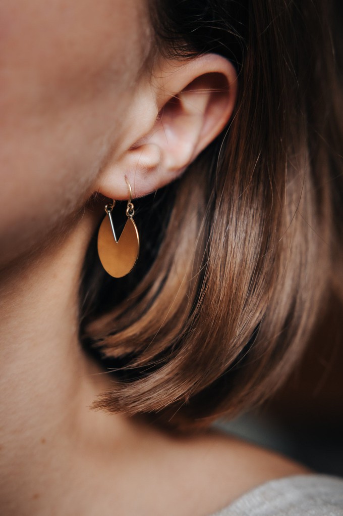 Earring Oppam Brass from Jyoti - Fair Works