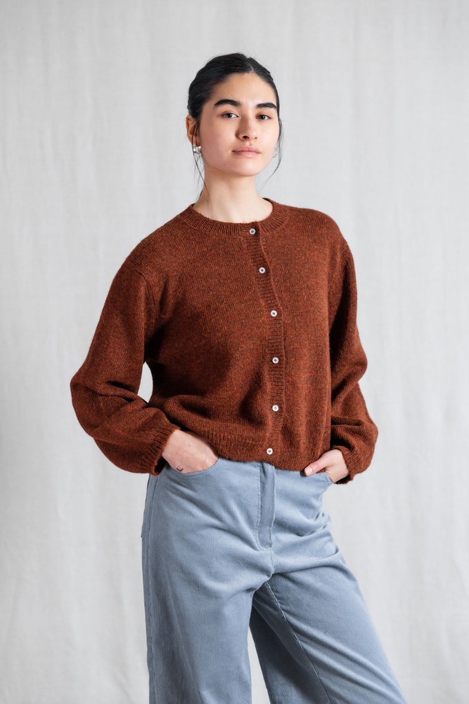 Baby-Alpaka Strickcardigan Sullana Kastanie from Jyoti - Fair Works