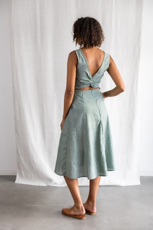 Organic Cotton Dress Karishma Eukalyptus from Jyoti - Fair Works