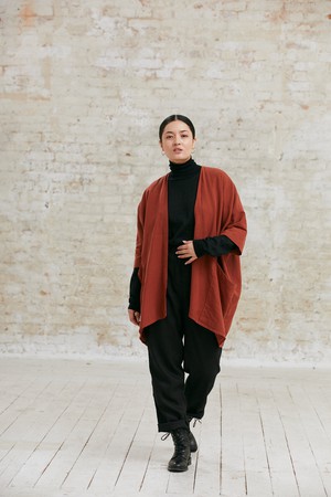 Cotton cardigan Prabhat mahogany from Jyoti - Fair Works