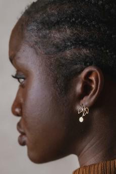 Neemboo Brass Stud Earrings via Jyoti - Fair Works