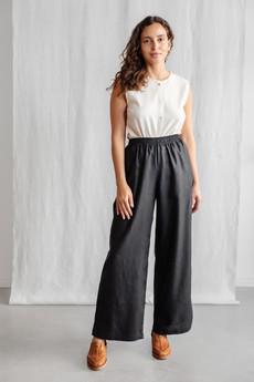 Hemp/Tencel Pants Jayan Black via Jyoti - Fair Works