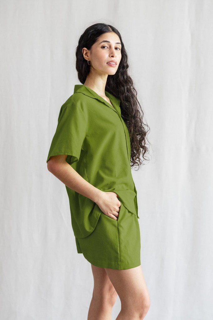 Organic Cotton Shirt Neha Basil from Jyoti - Fair Works