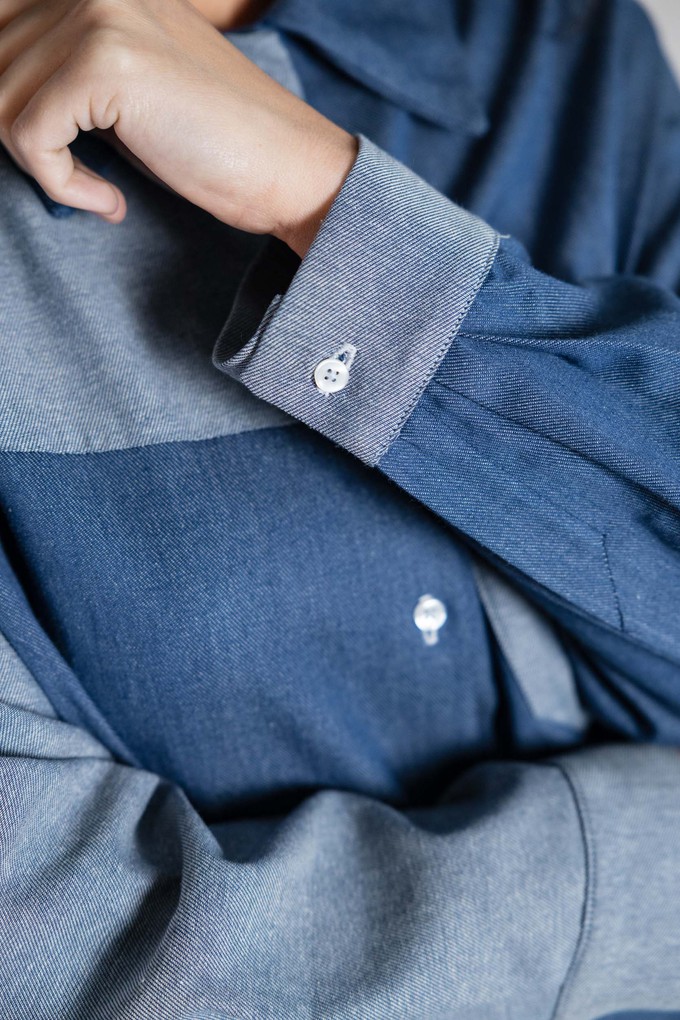 Organic cotton shirt Aasha Denim from Jyoti - Fair Works