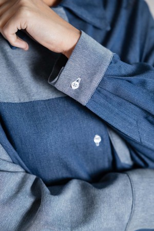 Organic cotton shirt Aasha Denim from Jyoti - Fair Works