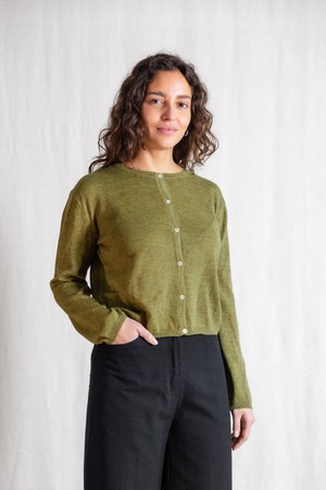 Baby-Alpaka Strickcardigan Navan Dijon from Jyoti - Fair Works