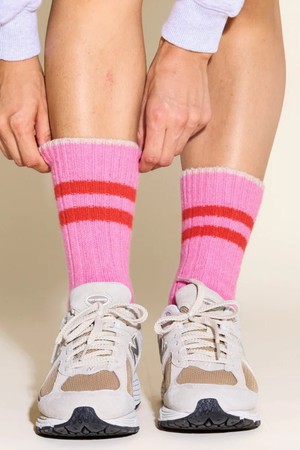 Popeia Wool Socks Pink from Jyoti - Fair Works