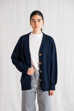 Baby-Alpaka Strickcardigan Iquitos Blau from Jyoti - Fair Works
