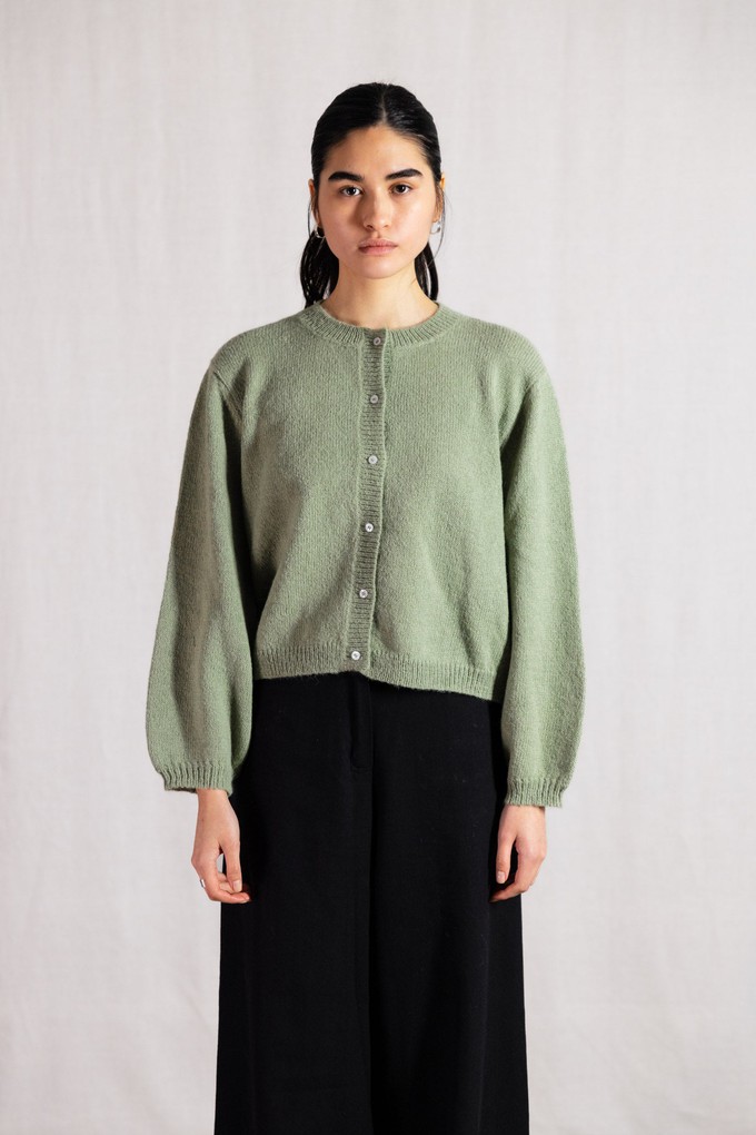 Baby-Alpaka Strickcardigan Sullana Mint from Jyoti - Fair Works